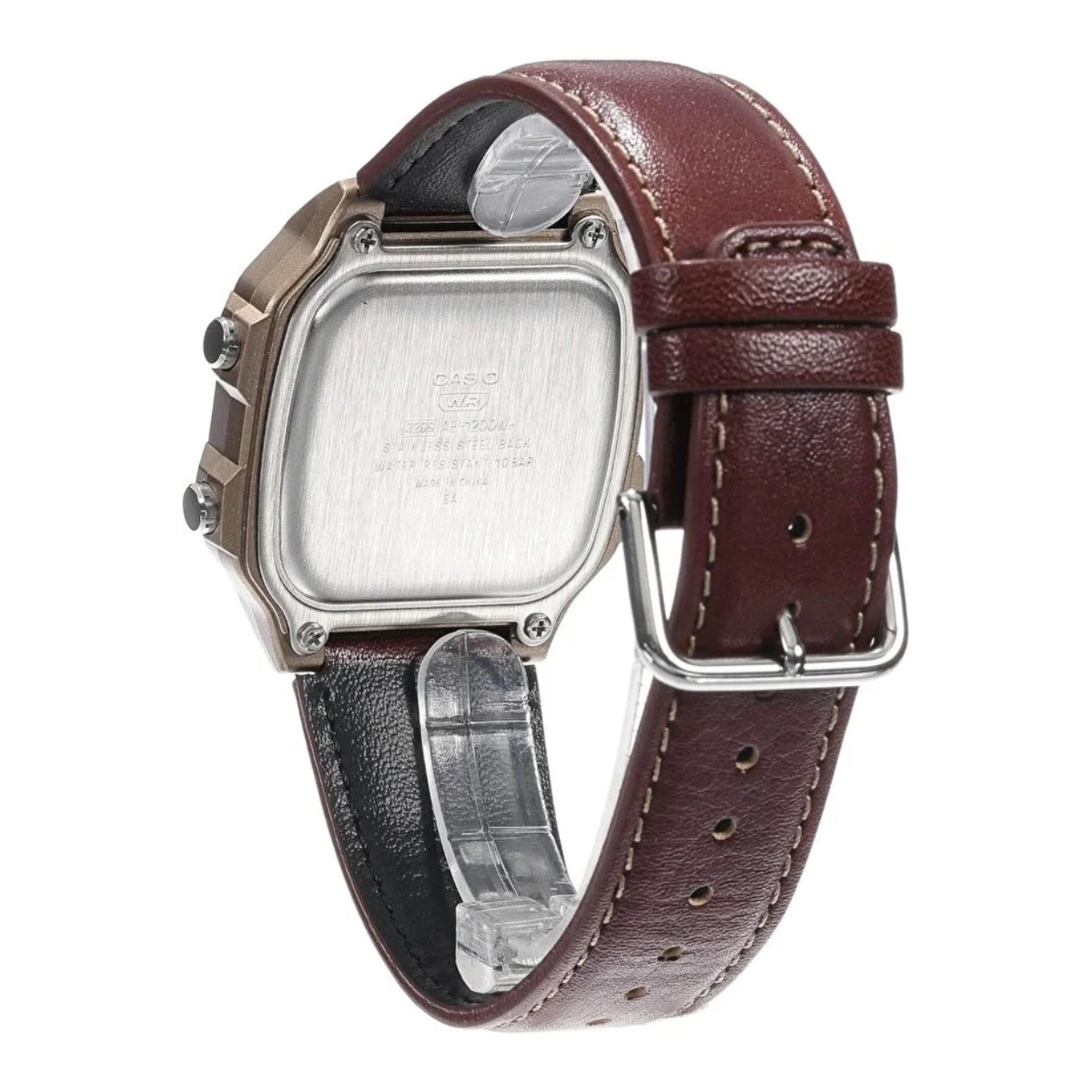 Casio Royale Digital World Time Leather Strap Men's Watch